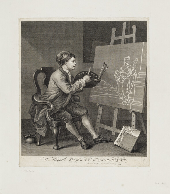 William Hogarth Sergeant Painter to His Majesty (Painting the Comic Muse)