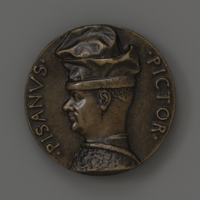 Pisanello (obverse); Initials of the Seven Virtues in a Laurel Wreath (reverse)