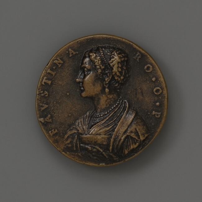 Faustina Romana (obverse); Leda and the Swan (reverse)