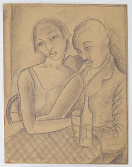 Man and Woman at a Cafe Table