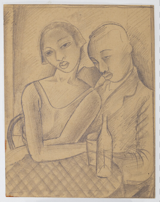 Man and Woman at a Cafe Table