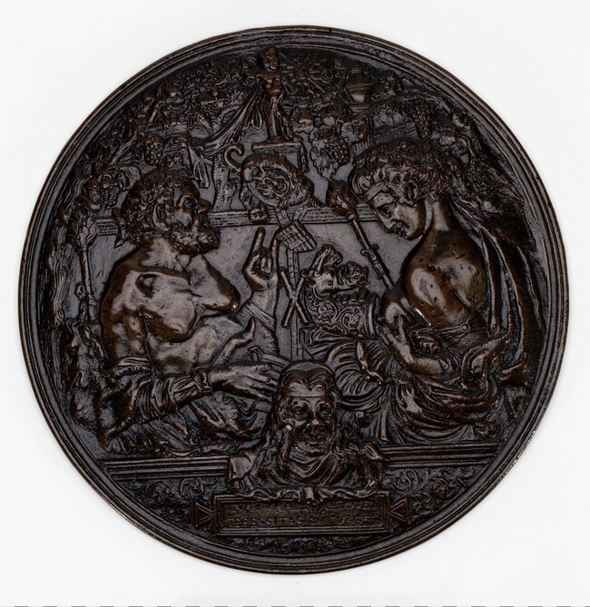 The Martelli Mirror (Pactera Martelli); Satyr and Bacchante (obverse); Globe with Sun and Moon (reverse)