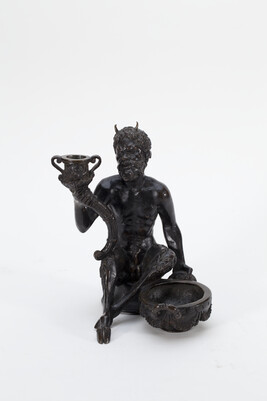 Satyr with Inkstand and Candlestick