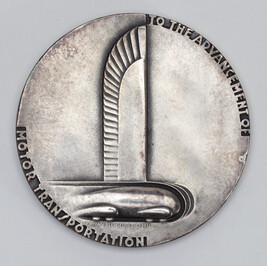To the Advancement of Motor Transportation (obverse); Commemorating theTwenty-Fifth Anniversary of...