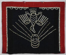 Button Robe Depicting Raven Diving into Kelp Bed