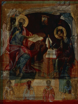 Saint John the Evangelist on Patmos with the Scribe St. Prochorus