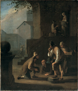 Street Scene with Mora Players