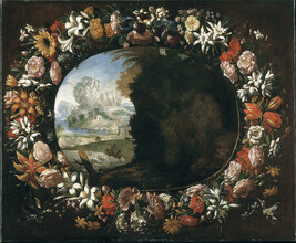 Landscape with Garland of Flowers