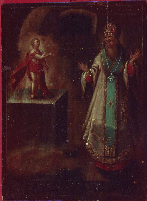 Infant Jesus appearing to Male Saint