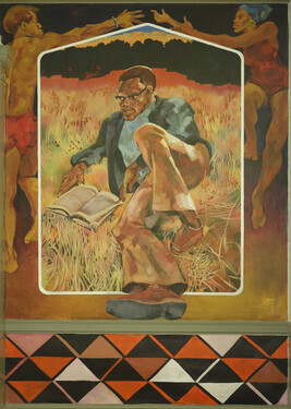 The Way of Malik, panel seven from The Temple Murals: The Life of Malcolm X