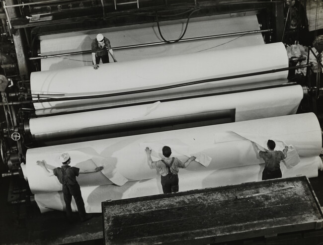 20-Foot Roll of Finished Paper Ready for Cutting, Canada