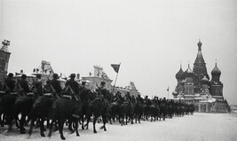 On their Way to the Front: Cavalry Parade, Red Square