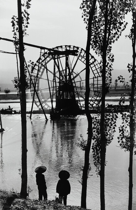 Ancient wooden water-wheel, Huan Khe River, China