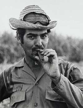 Sugarcane worker with cigar, Cuba