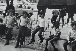 Children at a street corner, Havana, Cuba