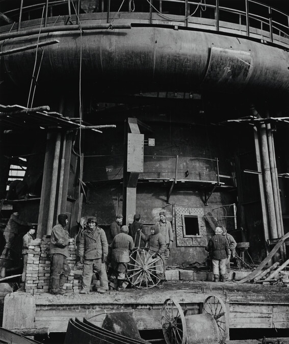 Construction Workers, Komsomolskaya Blast Furnace, Zhdanov City, the Ukraine