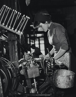 Worker at her Station, Tryekhgornaya Manufactura Textile Factory, Moscow