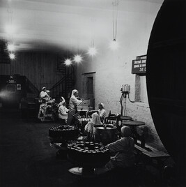 Workers in the Wine Storage Room (left panel of panorama)