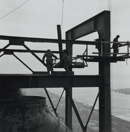 Building the Komsomolskaya Blast Furnace, Zhdanov City, the Ukraine (top half of panorama)