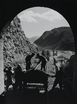 View Through One of the 138 Tunnels Built Through Mountains in the Railroad Track-laying Project,...