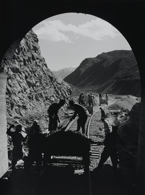 View Through One of the 138 Tunnels Built Through Mountains in the Railroad Track-laying Project, Tyan-Shuy City