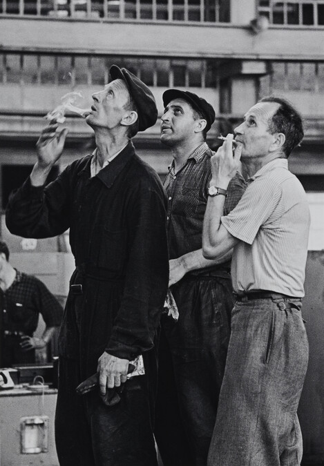 Three Workers Looking Upwards, Ordzhonikidze Plant, Moscow