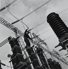 Powerline Workers at an Atomic Power Plant in the Urals