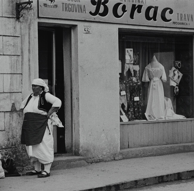 Woman Outside Dress Shop, Yugoslavia