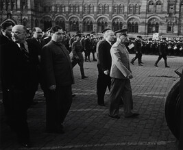 Stalin with Beria, Malenkov and Molotov in Red Square