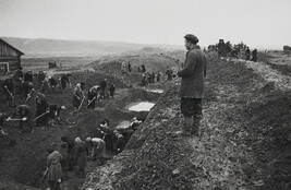 Digging Anti-Tank Trenches Near Moscow