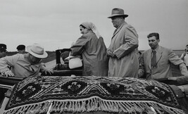 Khrushchev Enters Limousine as Tito Looks On