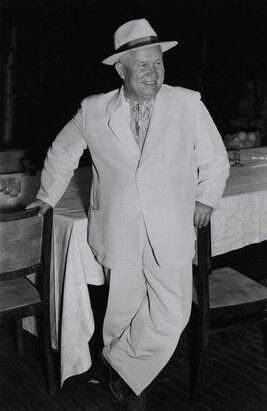 Khrushchev at his Dacha in a White Suit