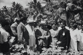 Khrushchev and Bulganin in Burma (left panel of panorama)
