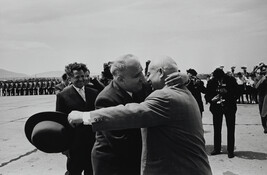 Zhivkov greets Khrushchev, Bulgaria