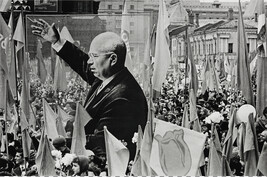 Red Square Parade with Khrushchev Banner