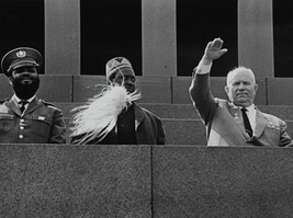 Khrushchev with East African Leaders on the Lenin Mausoleum