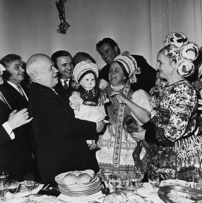 A Doll is Presented to Khrushchev, Soviet Embassy, Hungary