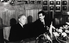 Kosygin and Saddam Hussein, Baghdad