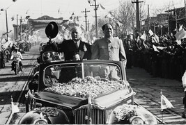 Parade for Voroshilov and Mao Tse Tung (Zedong)