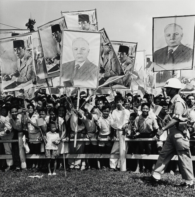 Security is Maintained at a Rally for Voroshilov and Sukarno, Indonesia