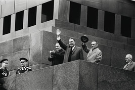 The New Leadership: Gromyko, Brezhnev and Mikoyan, First Joint Appearance on the Lenin Mausoleum