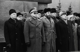 Foreign Dignitaries Paying Respects at Brezhnev's Funeral (including General Jaruzelski of Poland, Fidel...