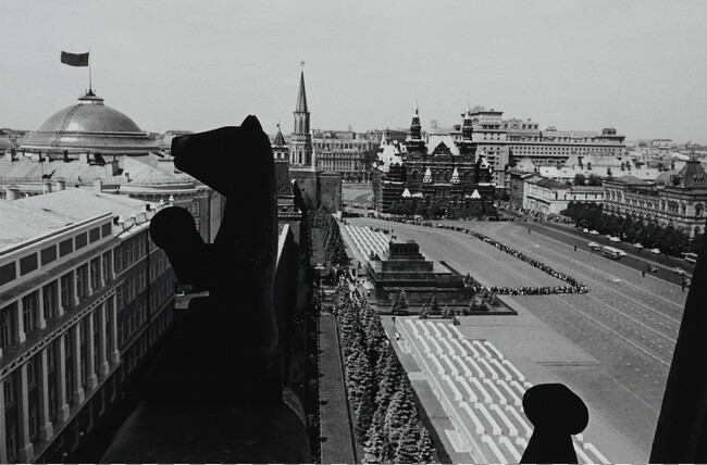 View of the Queue at Lenin's Tomb from the Spasskaya Tower of the Kremlin