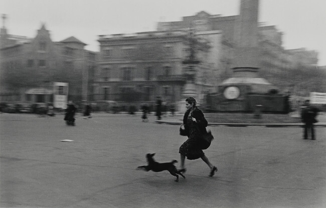 Running for Shelter During Air Raid, Barcelona, January, 1939