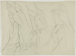 Study of Three Pairs of Hands for the Pre-Columbian Golden Age (Panel 6) for The Epic of American...