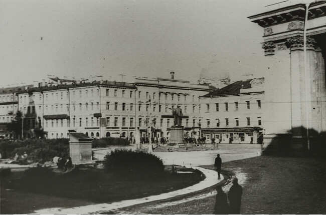 In front of Kazan Cathedral, Leningrad