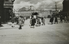 Grand Hotel on Extreme Left (people in mid-ground), Moscow