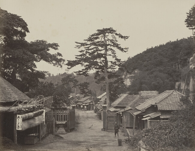 Main Street of Kanagawa, from the Photograph Album (Yokohama, Japan)