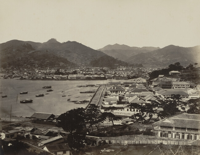View of the Harbour - Nagasaki, from the Photograph Album (Yokohama, Japan)