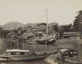 Junks, or Coasting Vessels, from the Photograph Album (Yokohama, Japan)